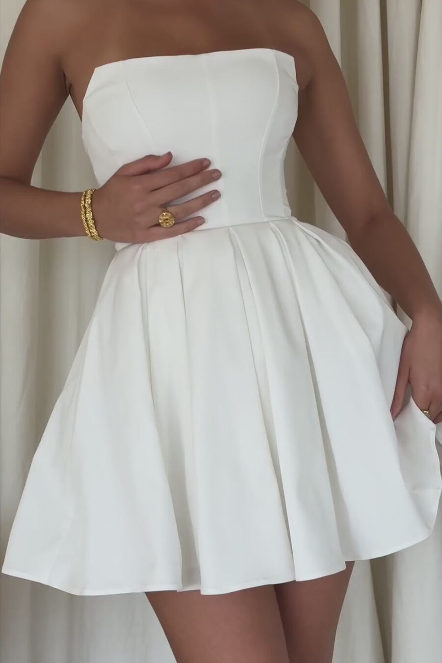 Evelina Mini Dress - Ivory - Image 5
