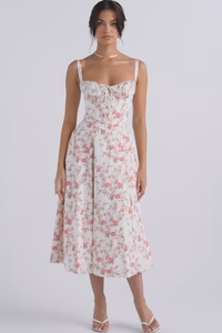 Tiana Midi Dress - Rose Print - Image 4