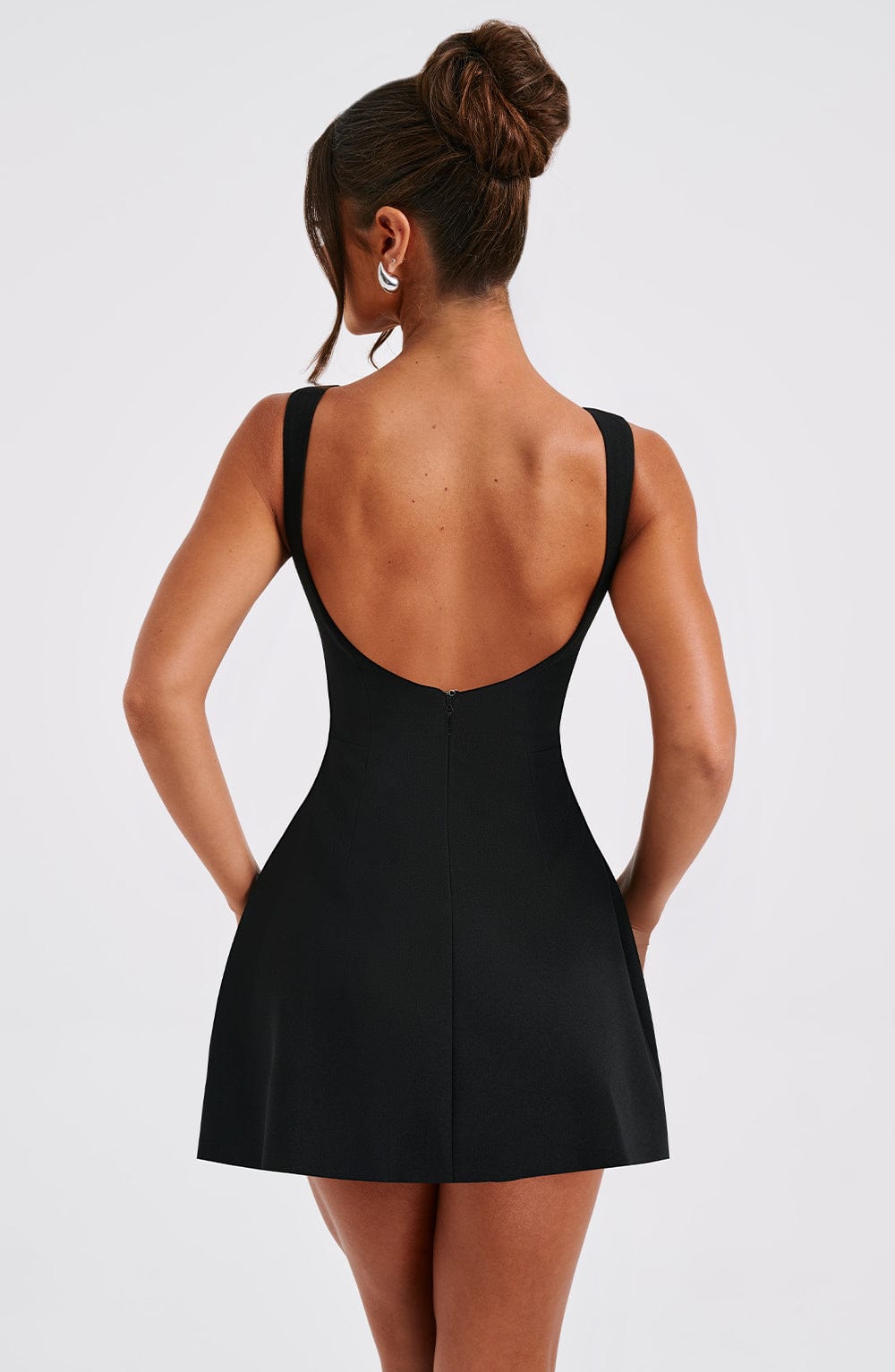 Aria Mini Dress - Black - Image 4