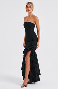 Angelina Maxi Dress - Black - Image 7