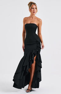 Angelina Maxi Dress - Black - Image 8