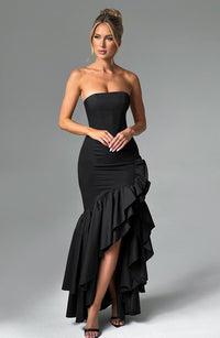 Angelina Maxi Dress - Black - Image 3