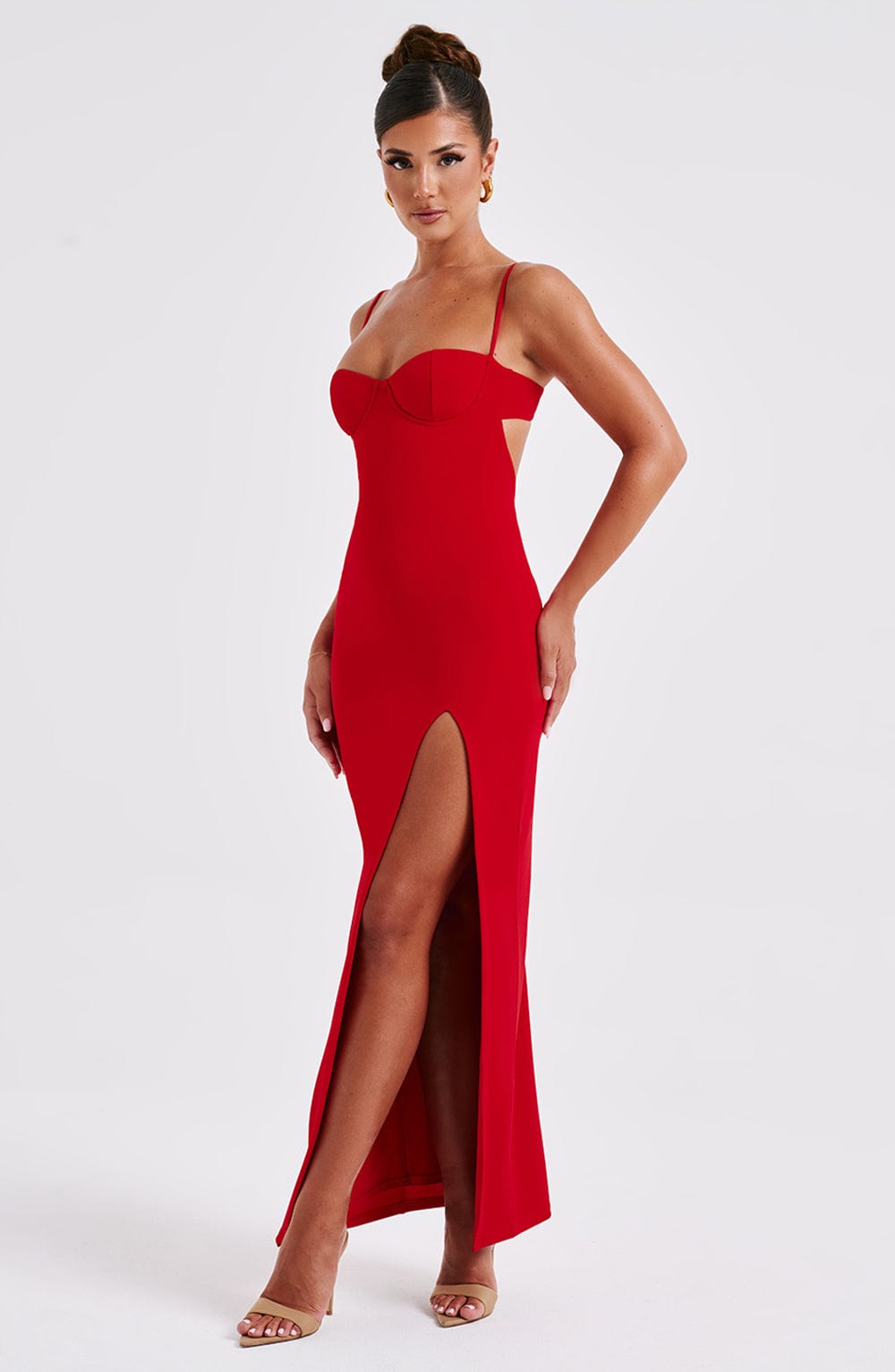 Athena Maxi Dress - Red - Image 5
