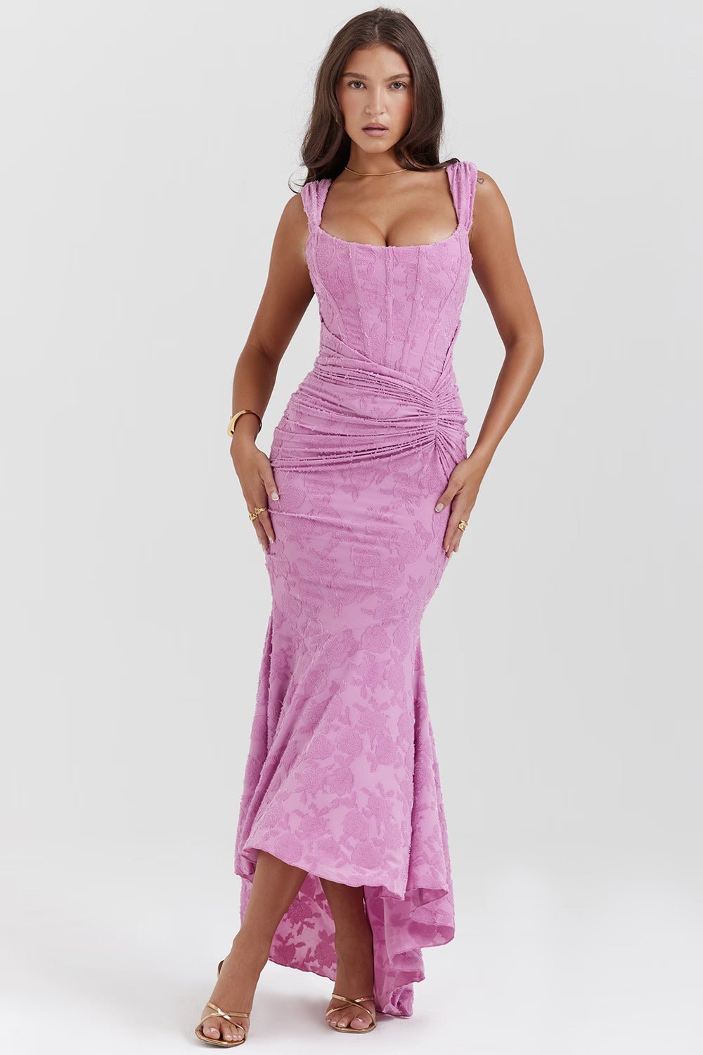 Celine Maxi Dress -Pink - Image 2