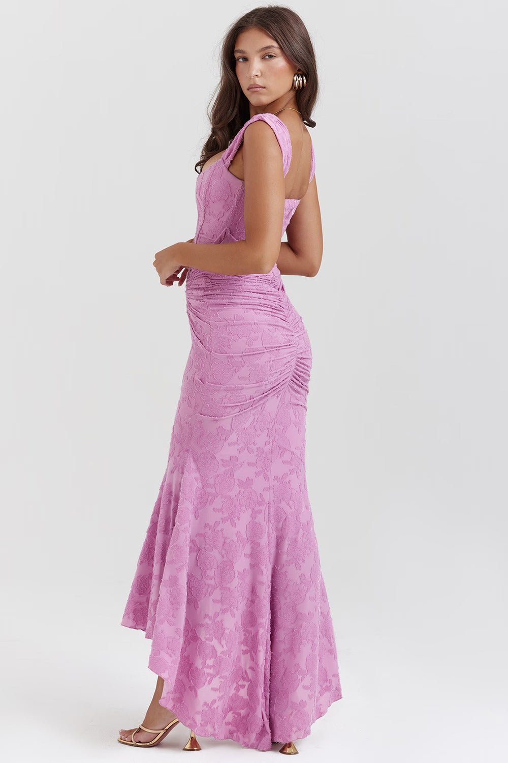 Celine Maxi Dress -Pink - Image 3