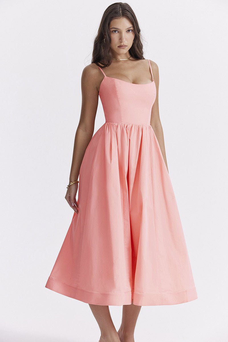 Margaret White Cotton Midi Sundress - Image 2