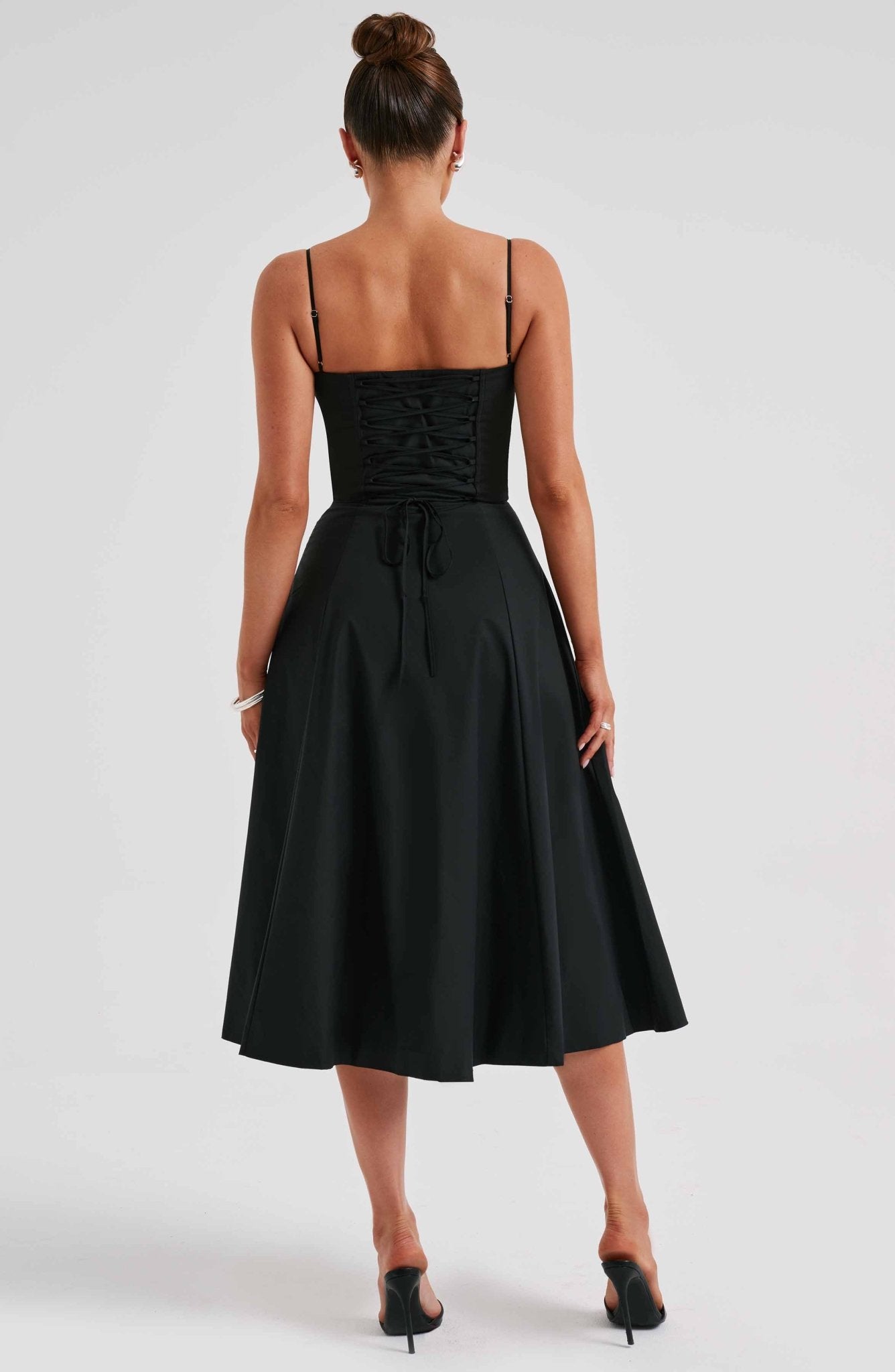 Delilah Midi Dress - Black - Image 7