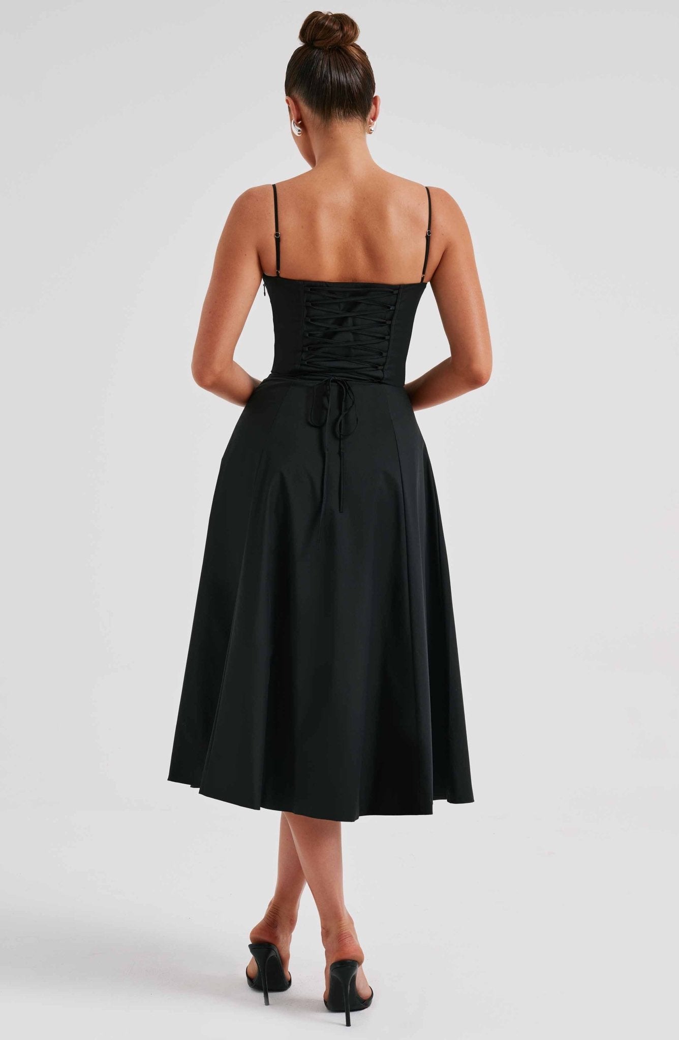 Delilah Midi Dress - Black - Image 3