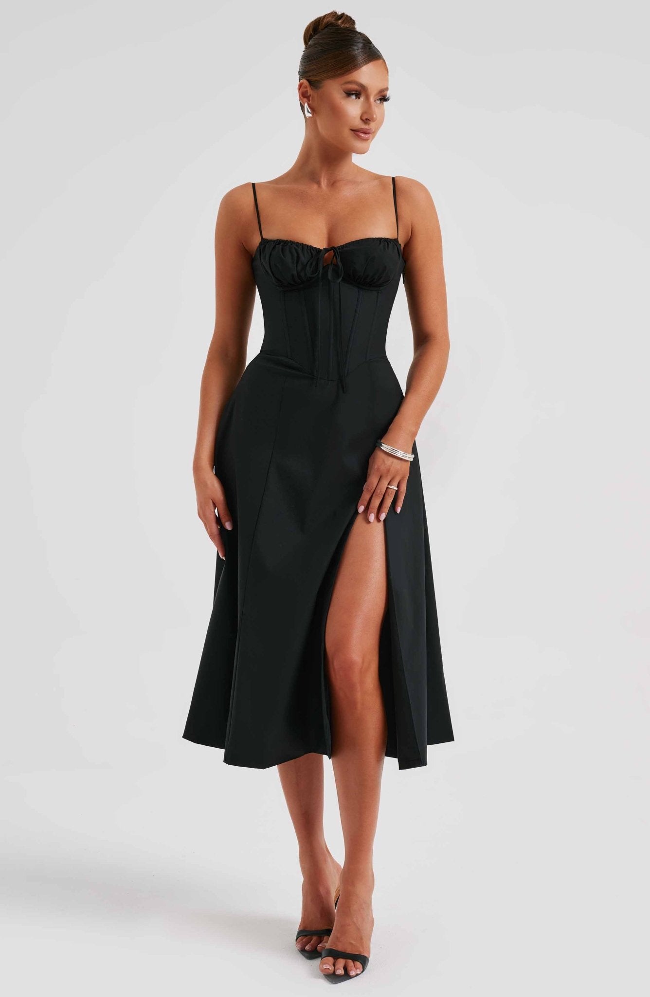 Delilah Midi Dress - Black - Image 8