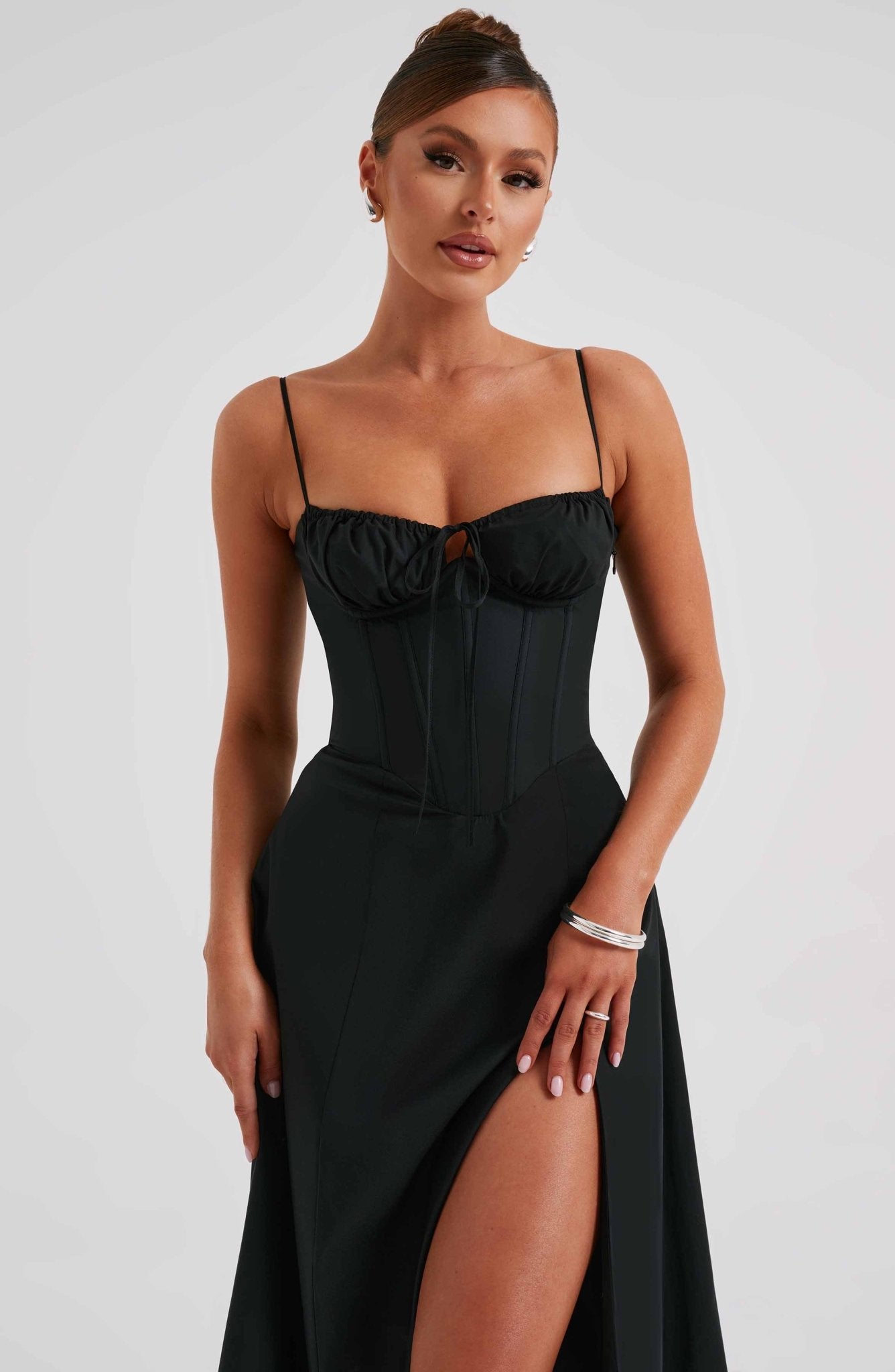 Delilah Midi Dress - Black - Image 2
