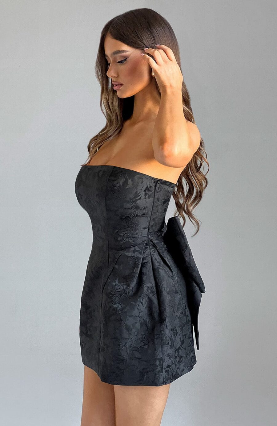 Eleana Mini Dress - Black - Image 7