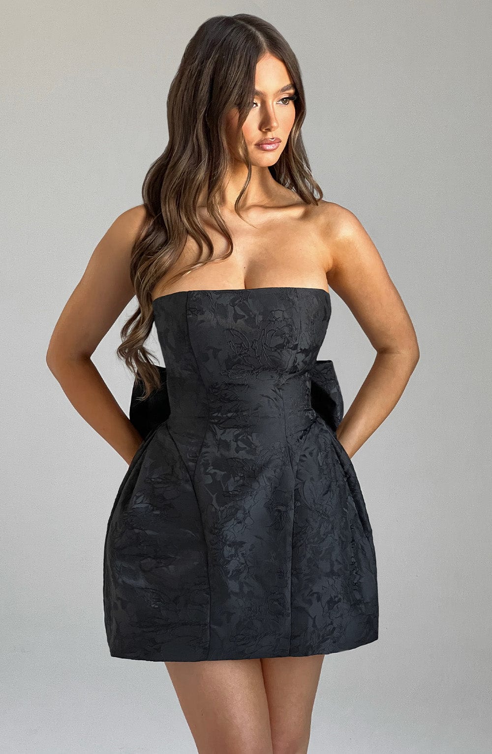 Eleana Mini Dress - Black - Image 2