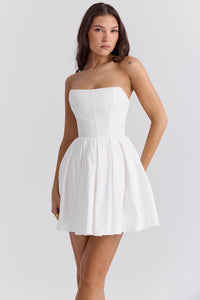 Evelina Mini Dress - Ivory - Image 8