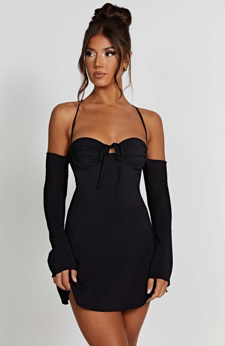 Fiona Mini Dress - Black - Image 8