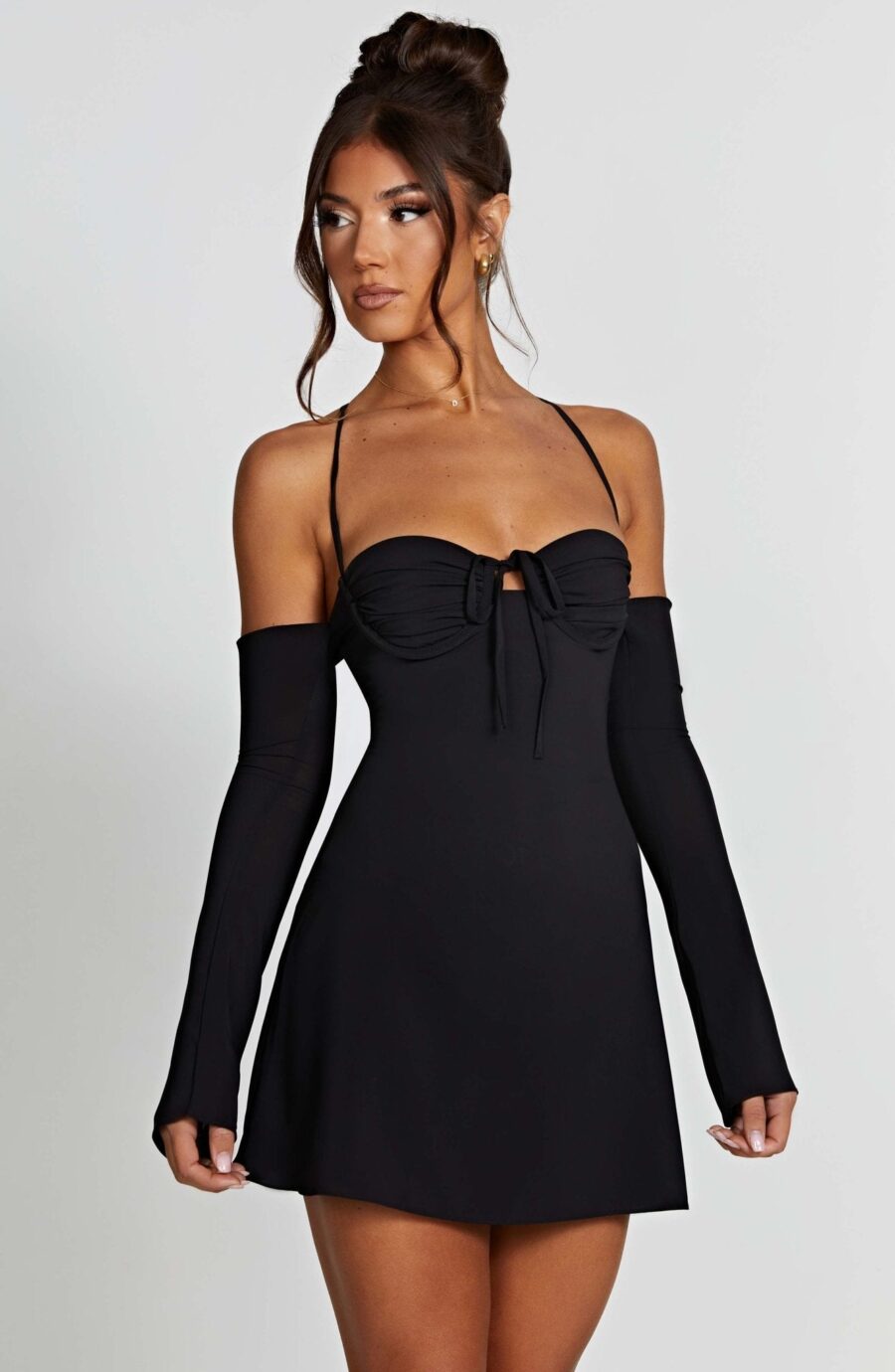 Fiona Mini Dress - Black - Image 13