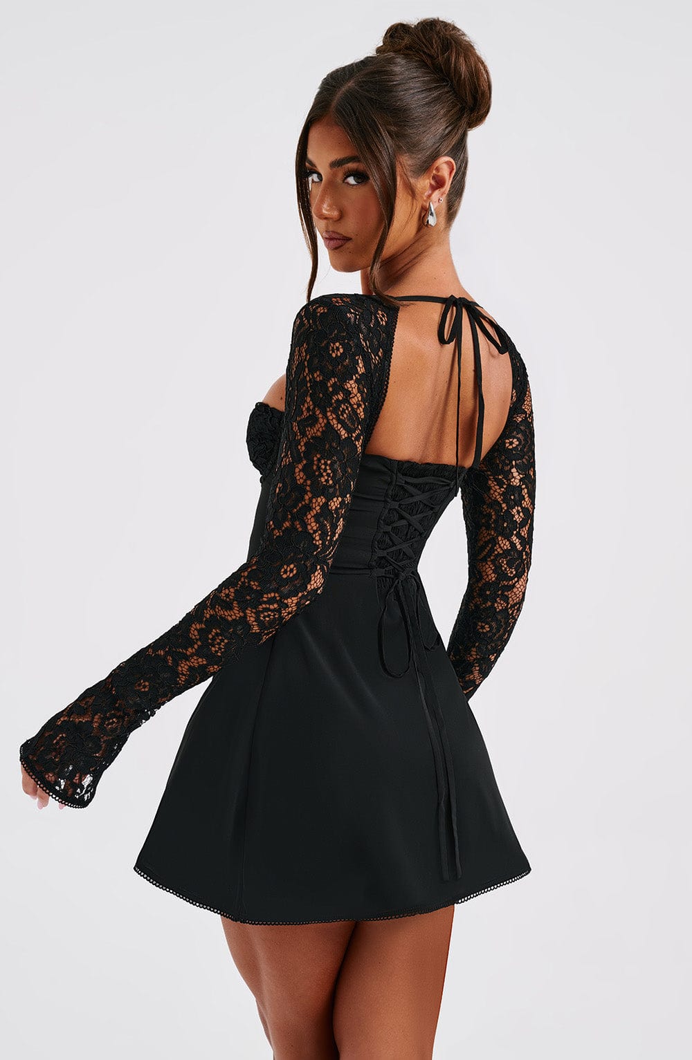 Jacinta Mini Dress - Black - Image 7