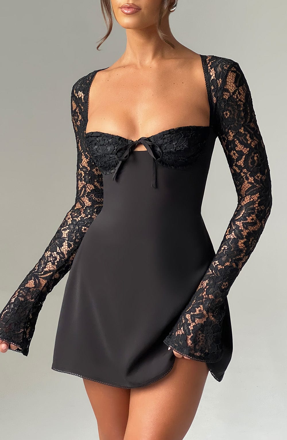 Jacinta Mini Dress - Black - Image 4