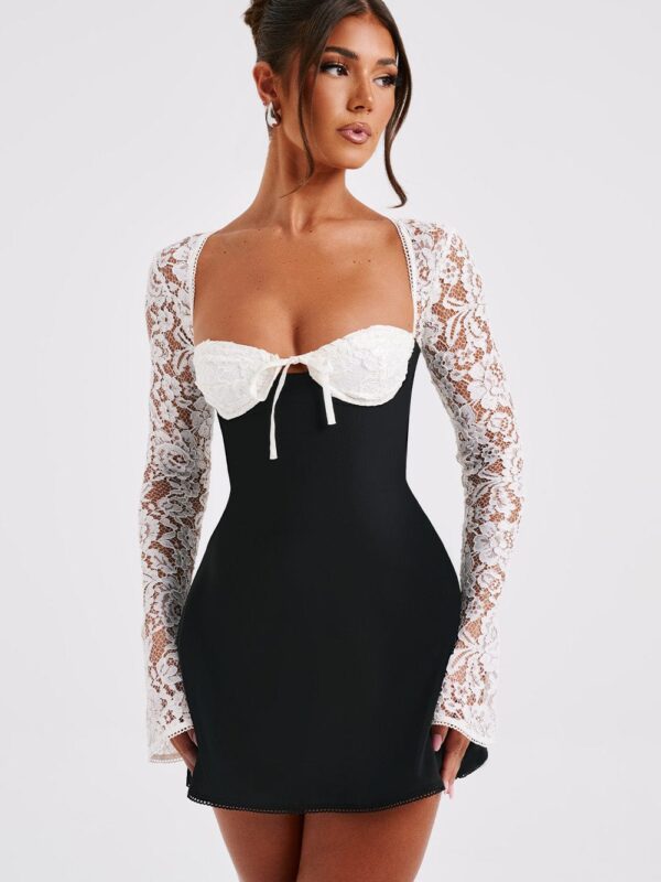 Jacinta Mini Dress - Black/White