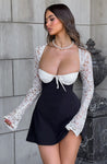 Jacinta Mini Dress - Black/White - Image 2