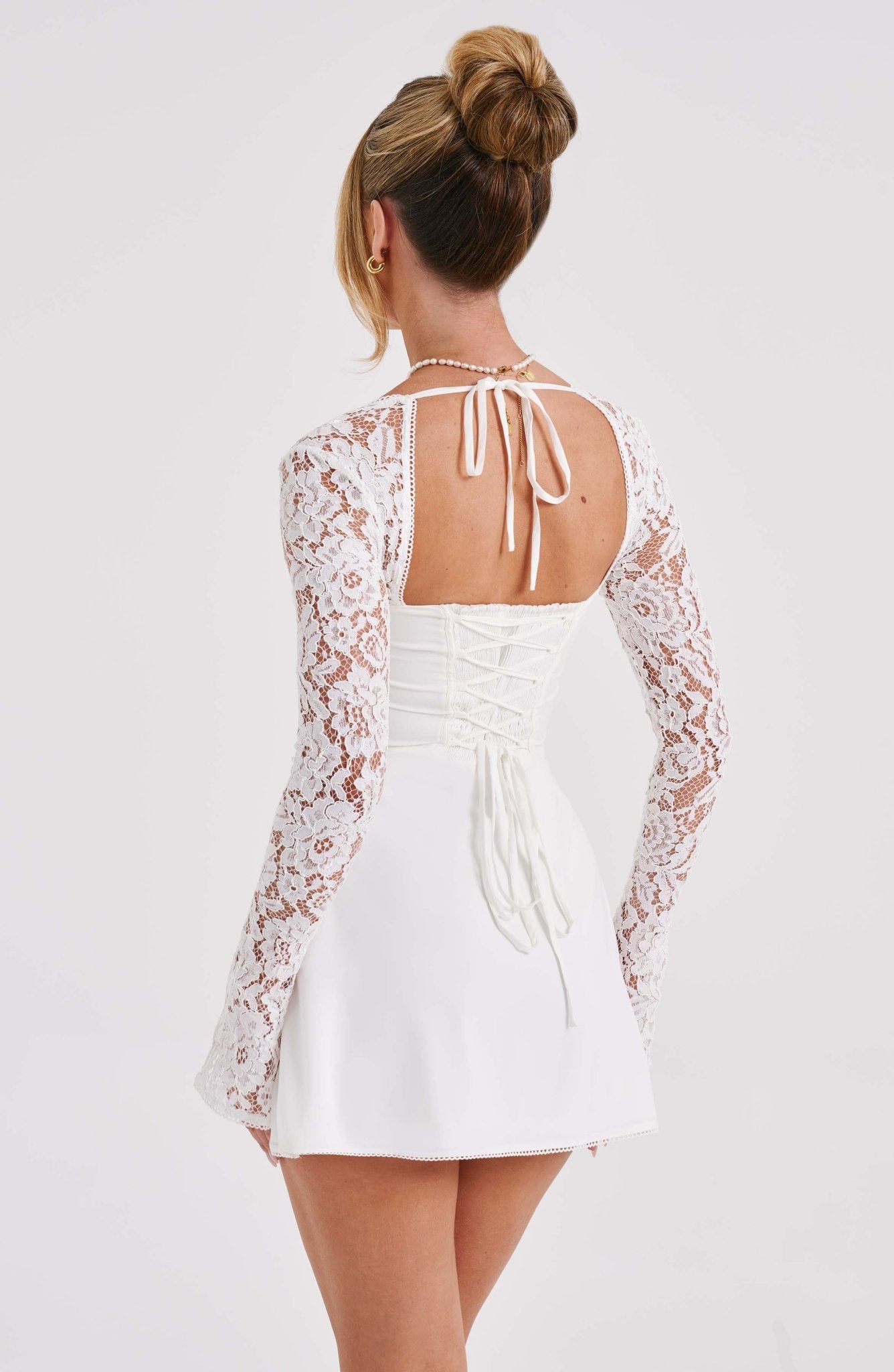 Jacinta Mini Dress - Ivory - Image 18