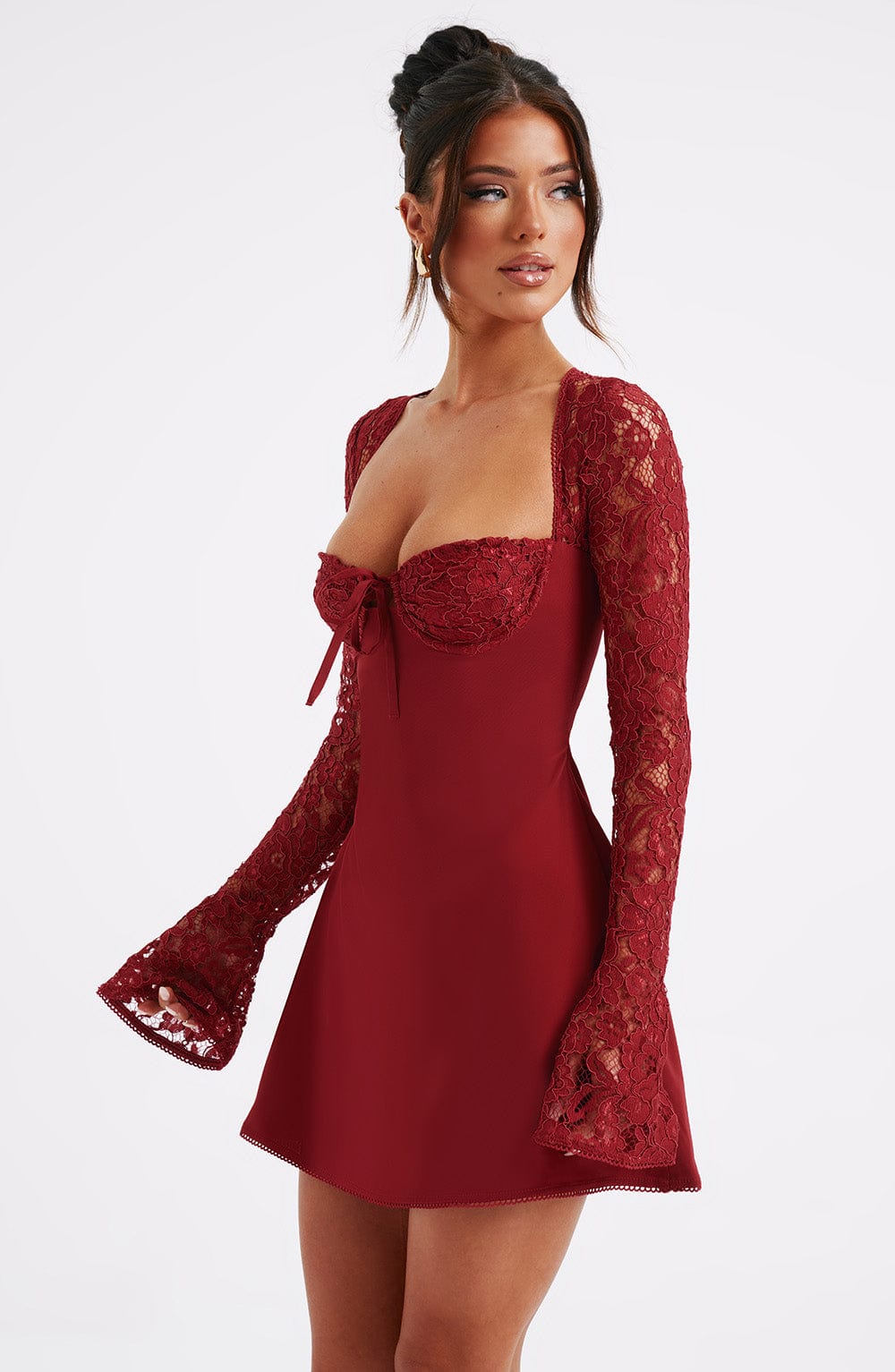 Jacinta Mini Dress - Red - Image 6
