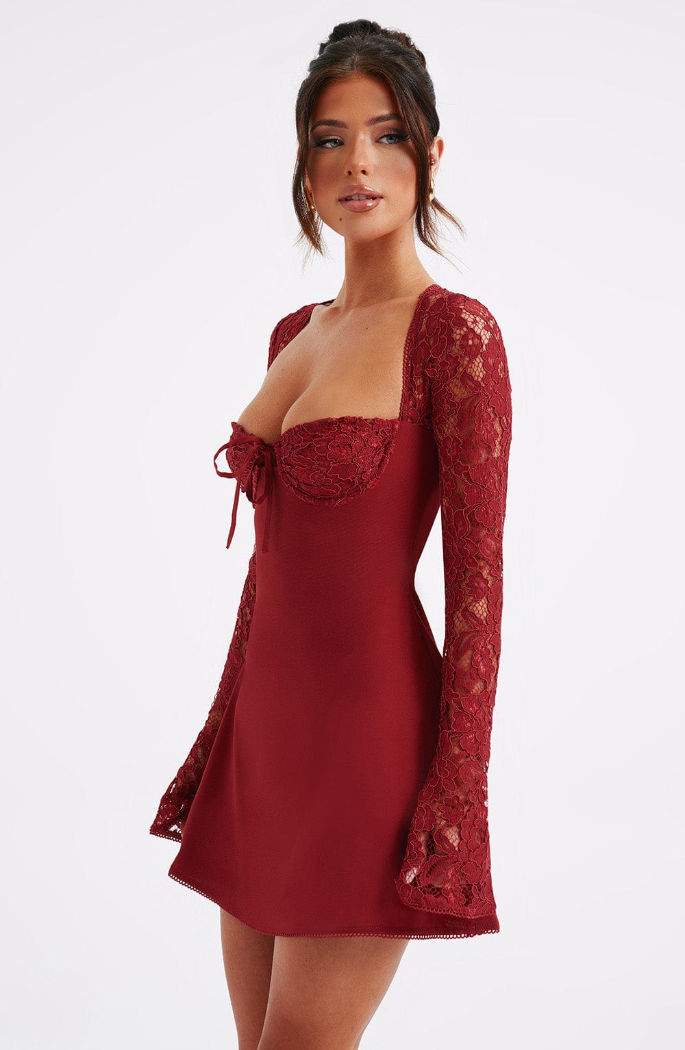 Jacinta Mini Dress - Red - Image 2