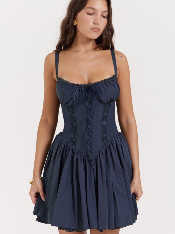 Jasmine Mini Dress - Navy Blue