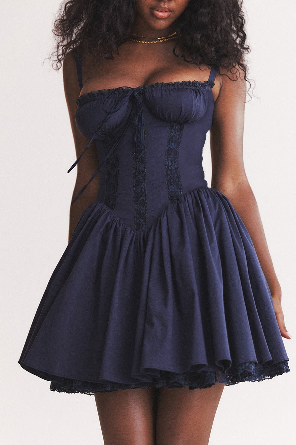 Jasmine Mini Dress - Navy Blue - Image 2