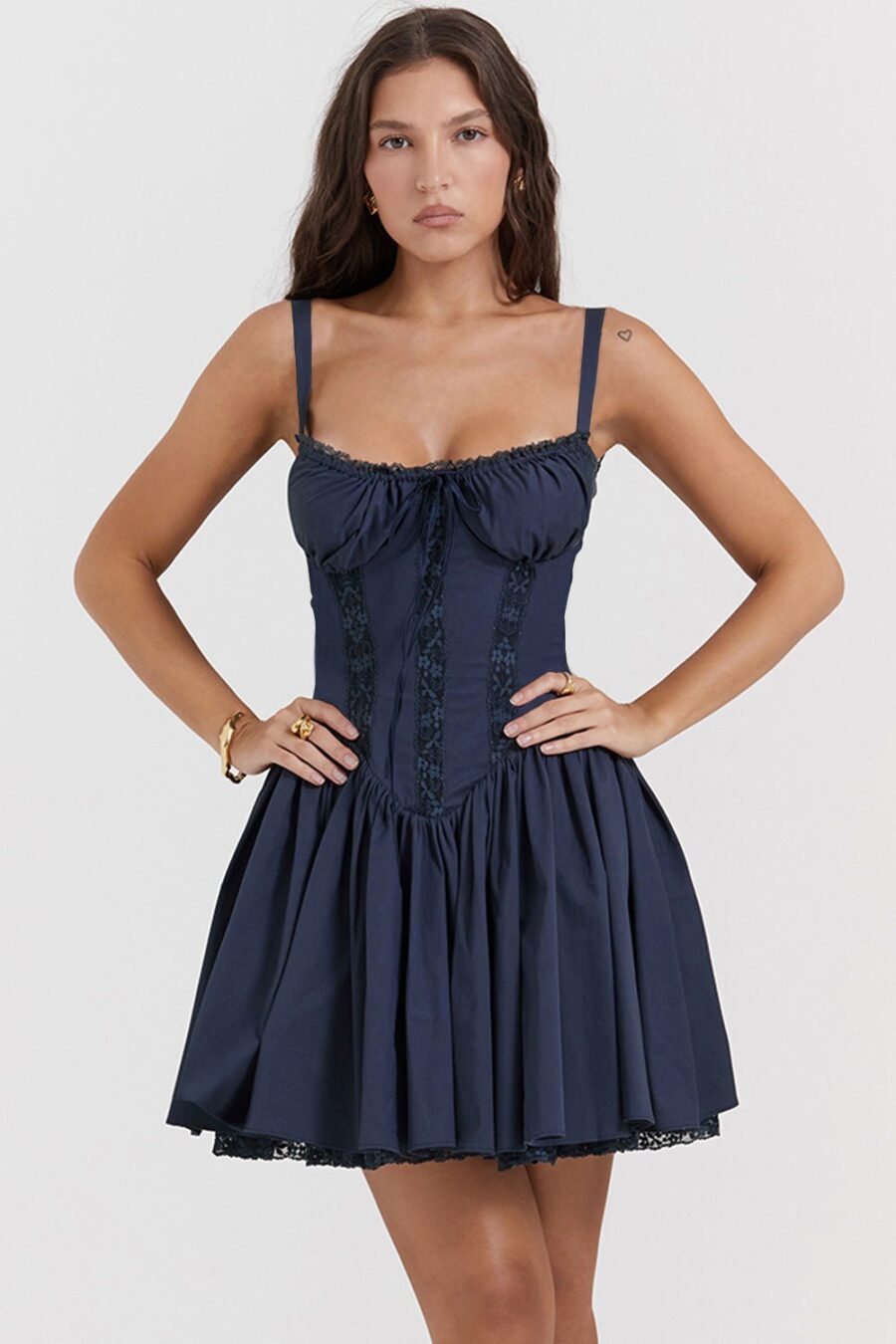 Jasmine Mini Dress - Navy Blue - Image 7