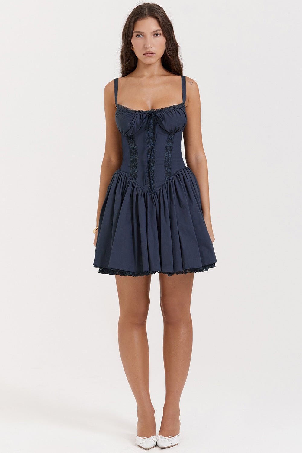 Jasmine Mini Dress - Navy Blue - Image 5