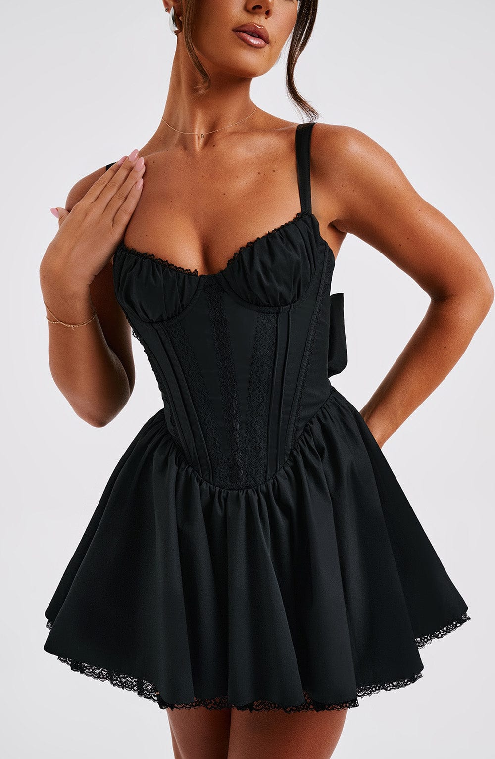Josie Mini Dress - Black - Image 7