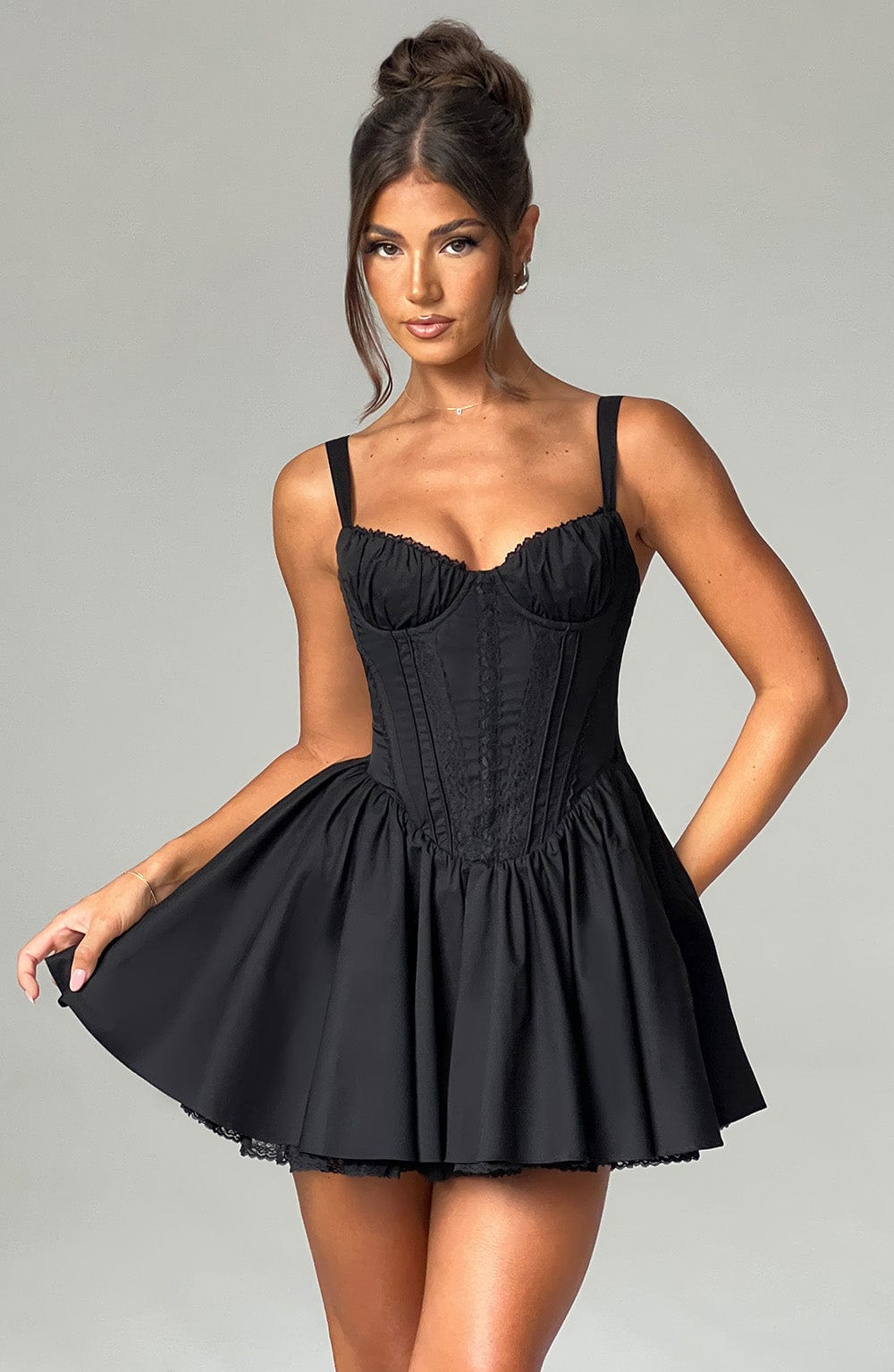 Josie Mini Dress - Black - Image 3