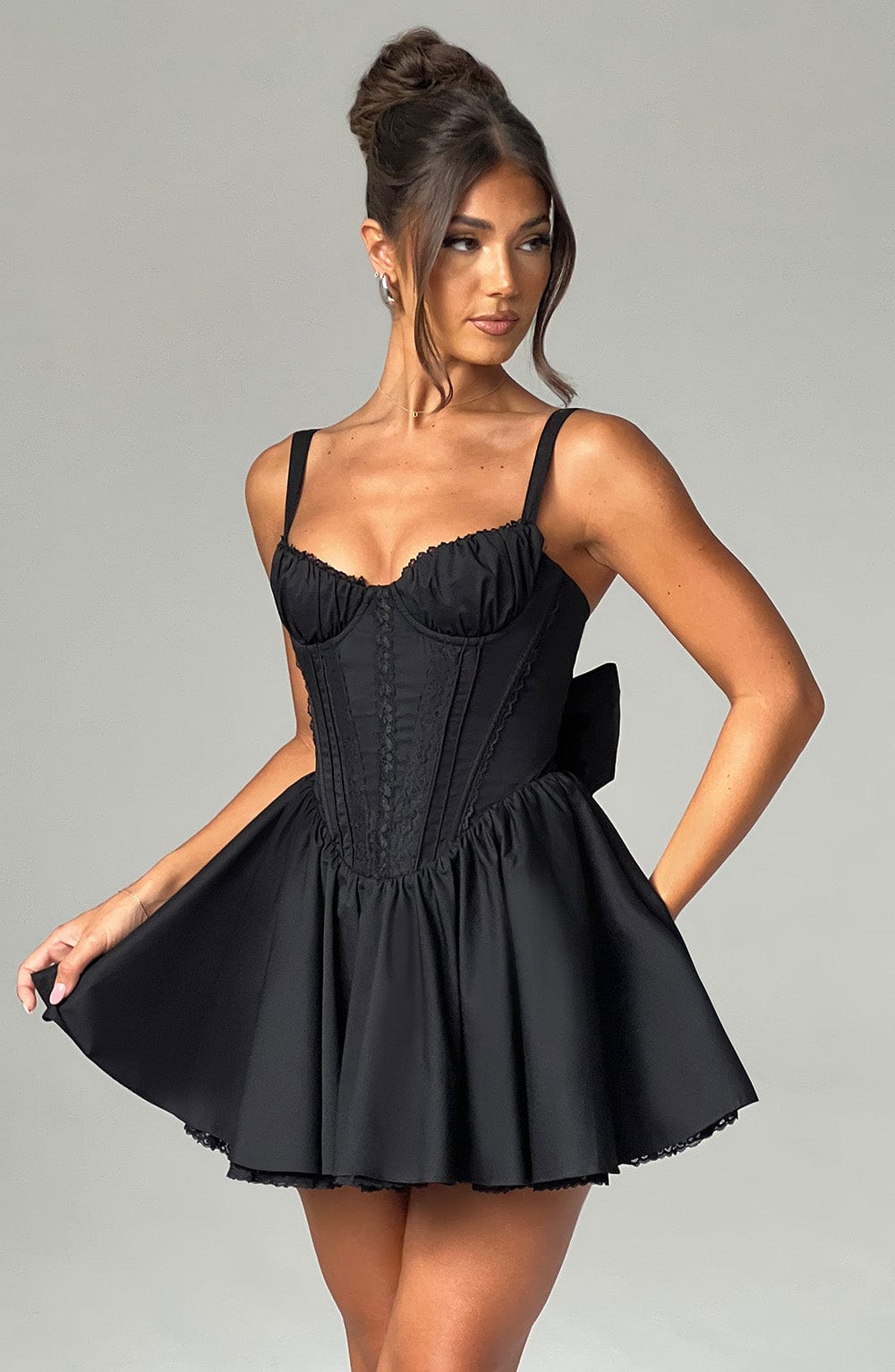 Josie Mini Dress - Black - Image 5