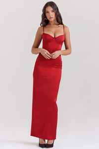 Juliette Satin Corset Dress - Image 13