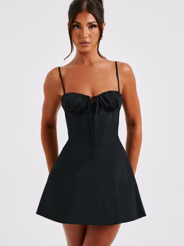 Lacey Mini Dress - Black