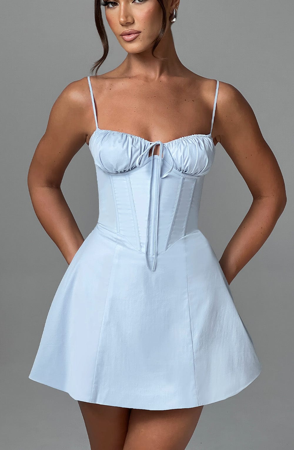 Lacey Mini Dress - Blue - Image 5