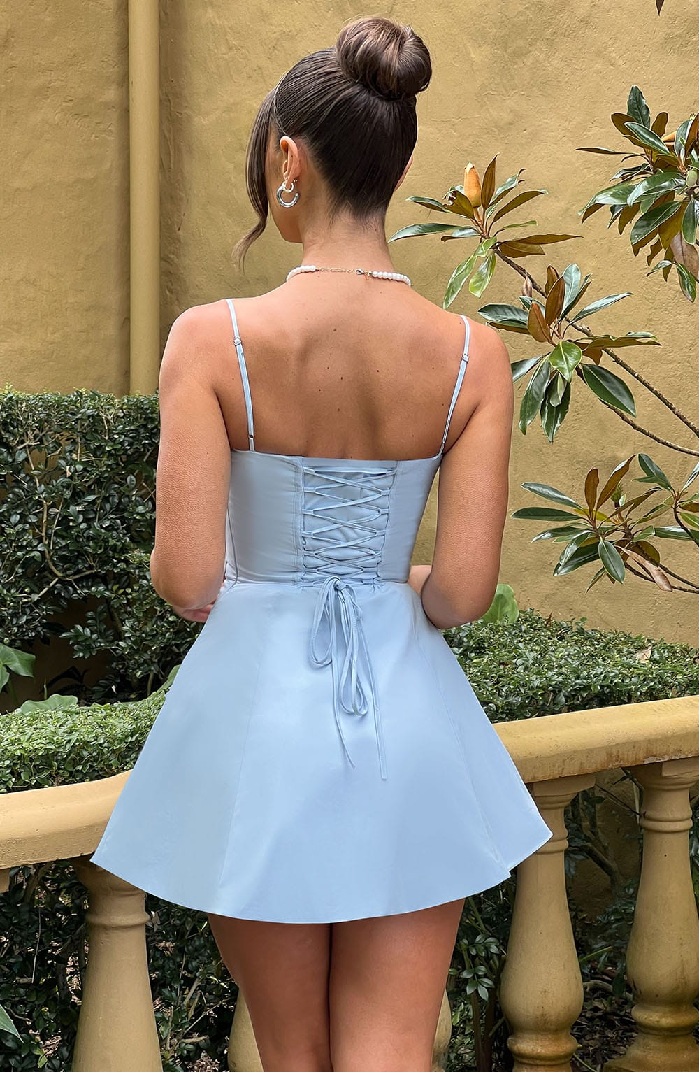 Lacey Mini Dress - Blue - Image 3