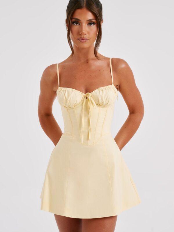 Lacey Mini Dress - Lemon