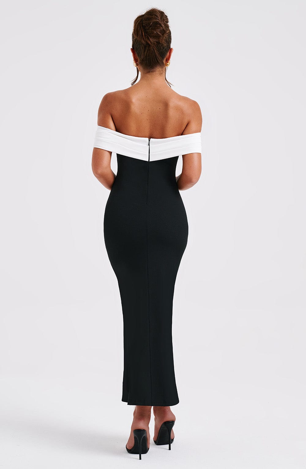 Lexi Midi Dress - Black/White - Image 6