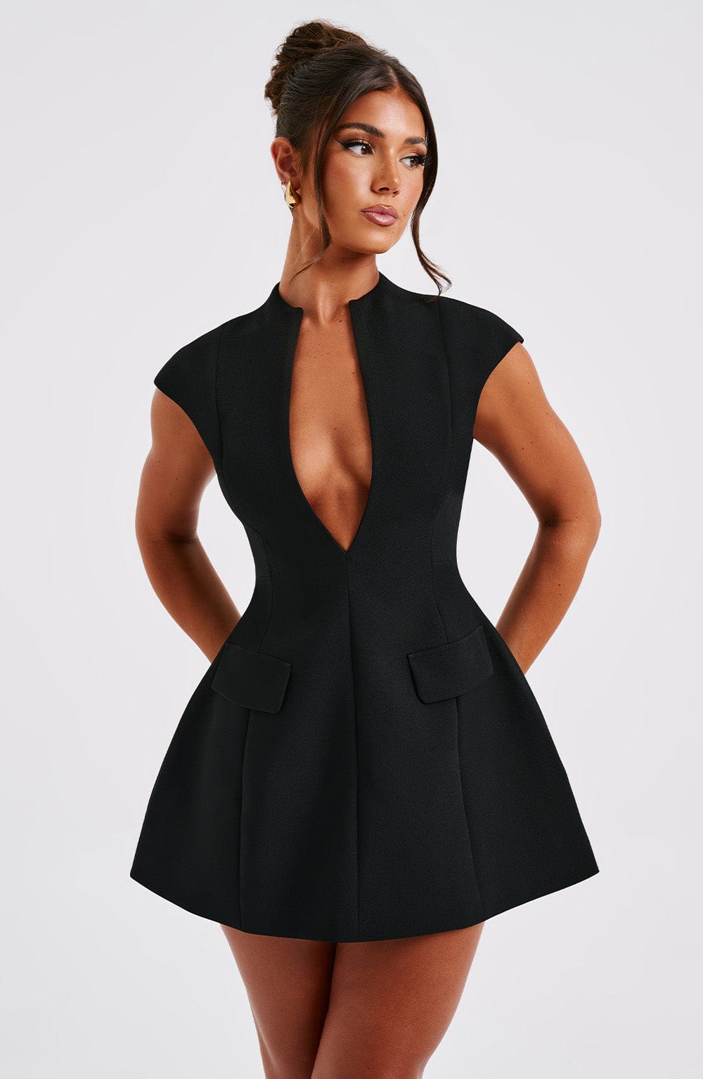 Luna Mini Dress - Black - Image 5