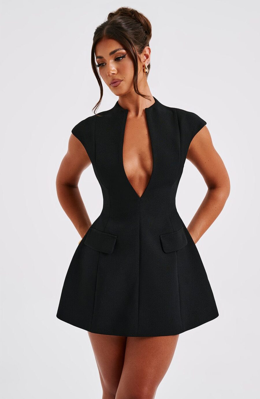 Luna Mini Dress - Black - Image 4