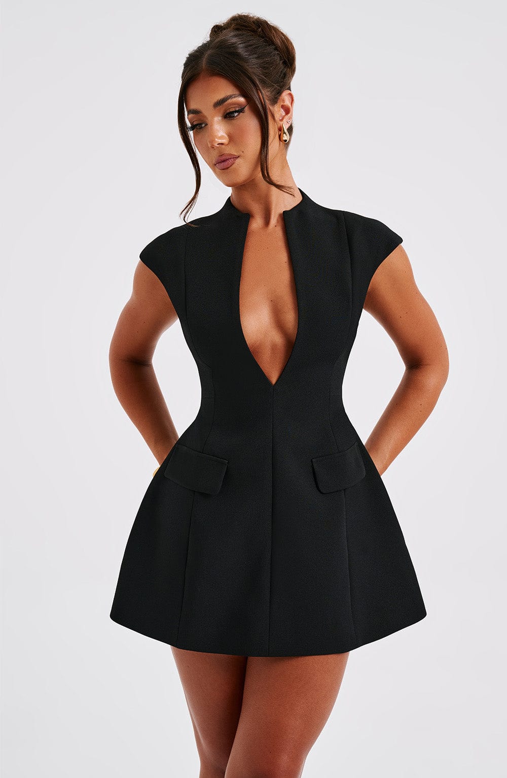 Luna Mini Dress - Black - Image 4