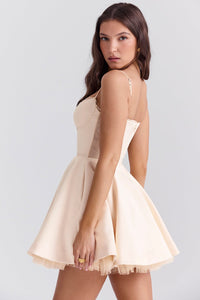 Madeline Ballerina Mini Dress - Vintage Cream - Image 8