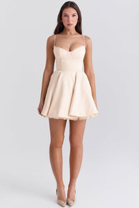 Madeline Ballerina Mini Dress - Vintage Cream - Image 6