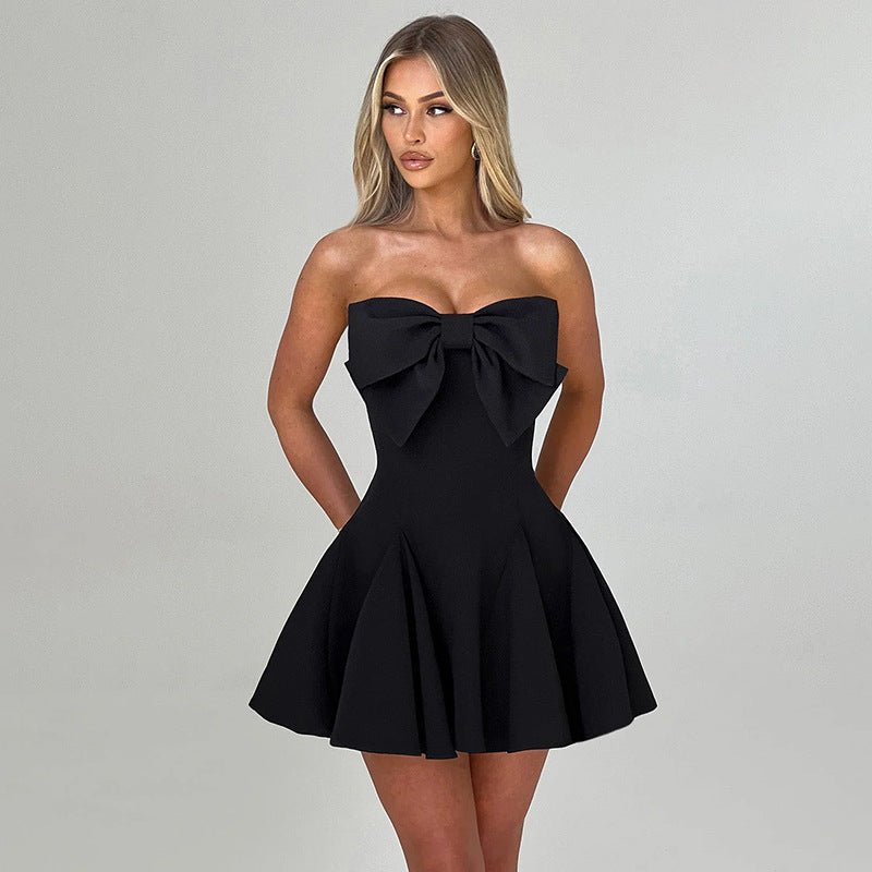 Malia Strapless Bow Mini Dress - Image 5