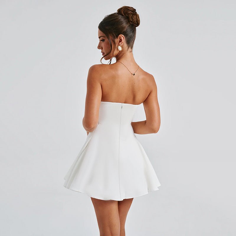 Malia Strapless Bow Mini Dress - Image 6