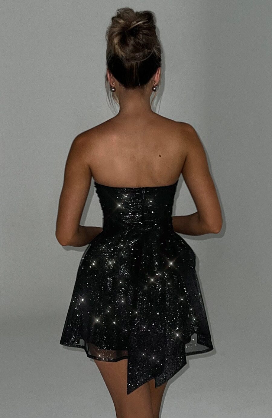Melinda Mini Dress - Black Sparkle - Image 3