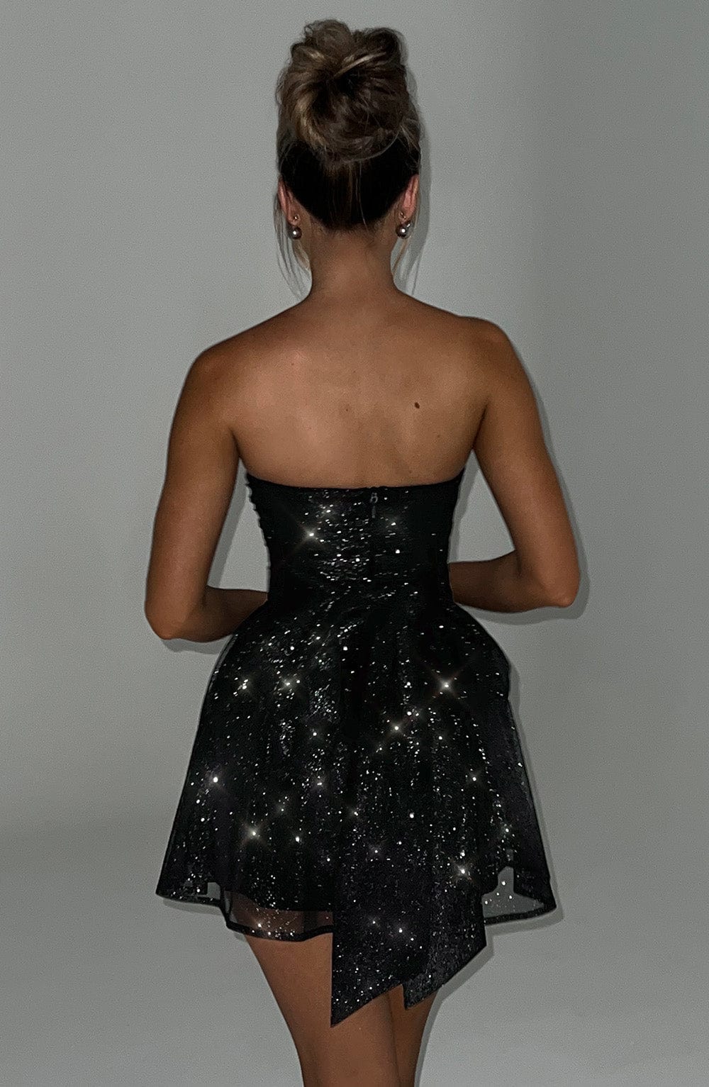 Melinda Mini Dress - Black Sparkle - Image 3