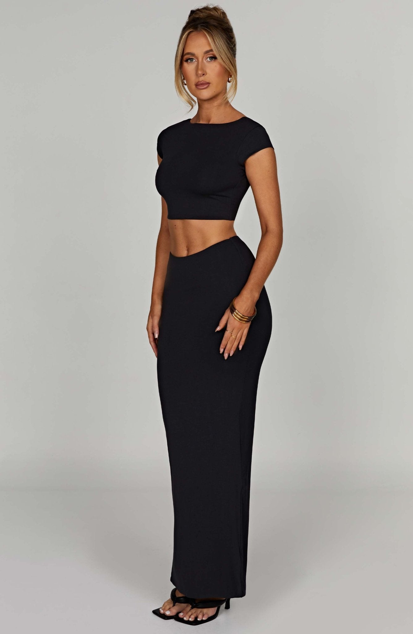 Midnight Elegance Blouse- Black - Image 6