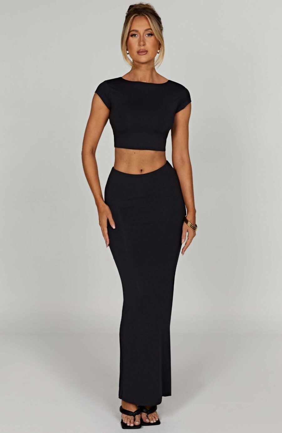 Midnight Elegance Blouse- Black - Image 8